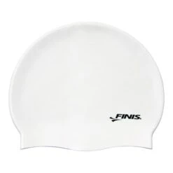 Silicone Swimming Cap Finis White