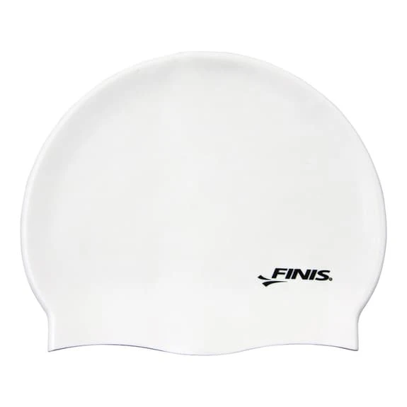 Silicone Swimming Cap Finis White