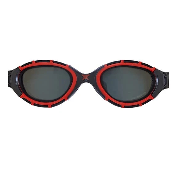 Zoggs Predator Flex Polarized Small Fit Swimming Goggles Red Black - Image 2