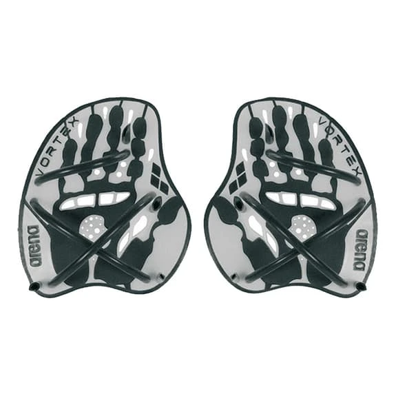 Arena Vortex Evolution Hand Paddles Silver Black