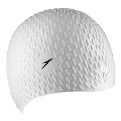 White Speedo Bubble Swimming Cap
