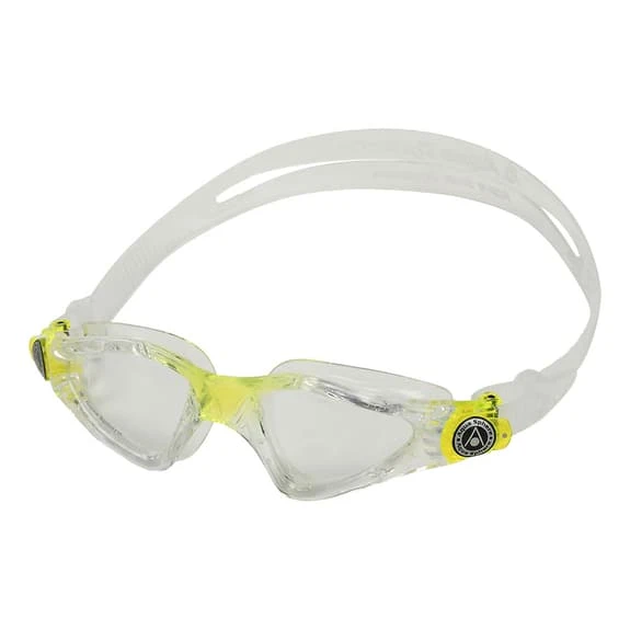 Aqua Sphere Kayenne Swim Goggles Yellow With Clear Lenses Kids - Image 2
