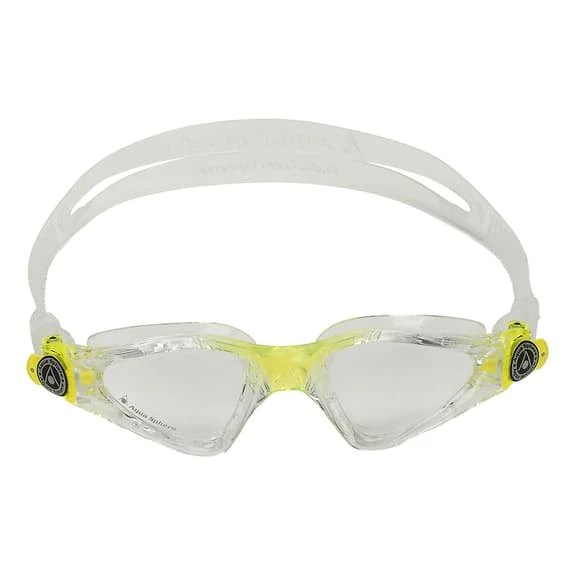 Aqua Sphere Kayenne Swim Goggles Yellow With Clear Lenses Kids - Image 3