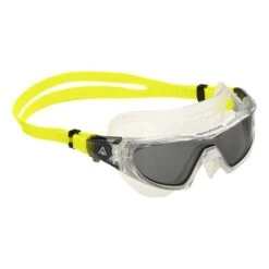 Aqua Sphere Vista Pro Swimming Goggles Yellow With Dark Grey Lenses