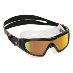 Aqua Sphere Vista Pro.A Swimming Goggles Black With Mirrored Orange Lenses