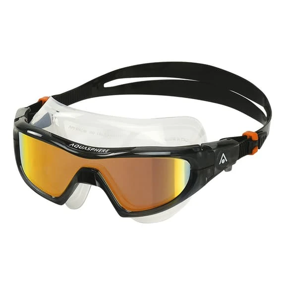 Aqua Sphere Vista Pro.A Swimming Goggles Black With Mirrored Orange Lenses - Image 3