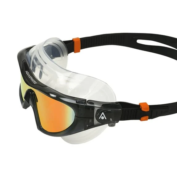 Aqua Sphere Vista Pro.A Swimming Goggles Black With Mirrored Orange Lenses - Image 5