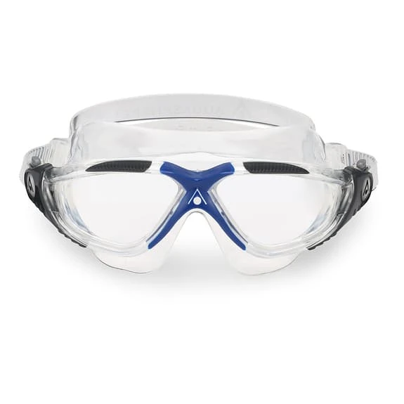 Aqua Sphere Vista Swimming Goggles White Blue With Clear Lenses - Image 2