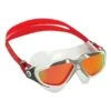 Aqua Sphere Vista Swimming Goggles Red With Mirrored Orange Lenses