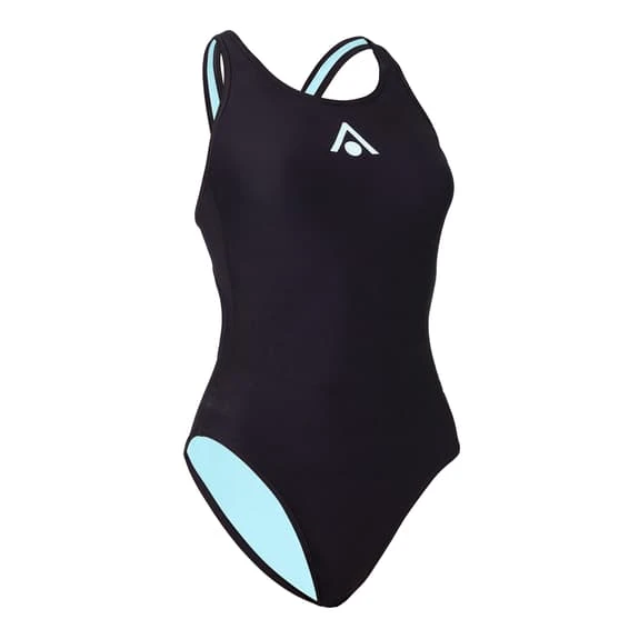 Aqua Sphere Essential Classic Back Swimsuit Black Blue Women - Image 4