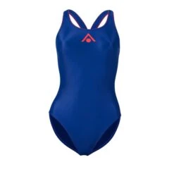 Aqua Sphere Essential Classic Back Swimsuit Dark Blue Orange Women