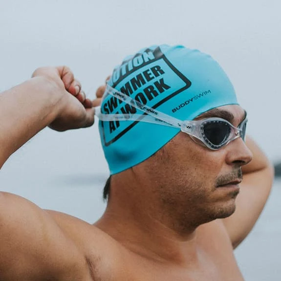 BuddySwim CSW Silicone Cap Blue - Image 2