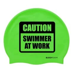 BuddySwim CSW Silicone Swimming Hat Green