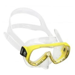 Cressi Piumetta Diving Mask Yellow With Clear Lenses Kids