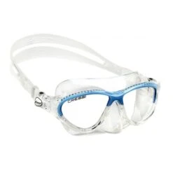 Cressi Moon Diving Mask White Blue With Clear Lenses Kids