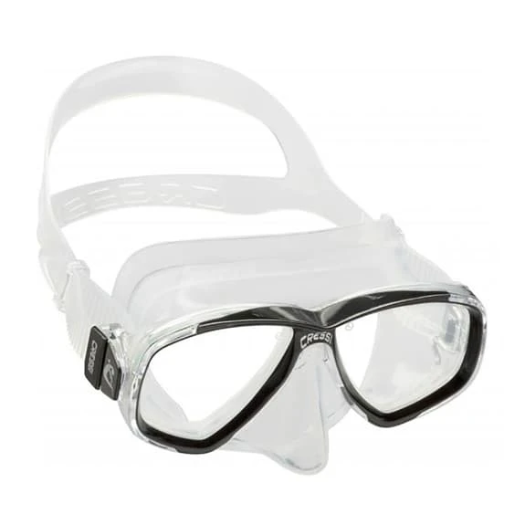 Cressi Perla Diving Mask White Black With Clear Lenses