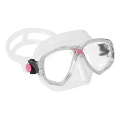 Cressi Marea Diving Mask White Pink With Clear Lenses