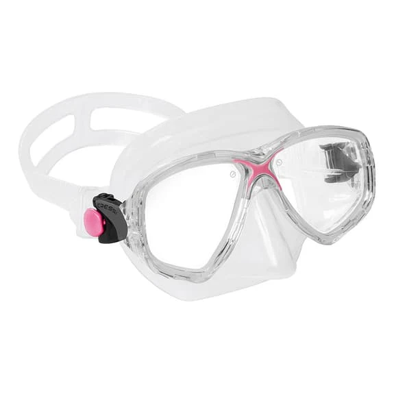 Cressi Marea Diving Mask White Pink With Clear Lenses