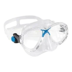 Cressi Marea Diving Mask White Blue With Clear Lenses Kids