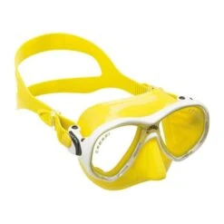 Cressi Marea Colorama Diving Mask Yellow White With Clear Lenses Kids