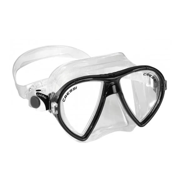 Cressi Ocean Diving Mask Black White With Clear Lenses