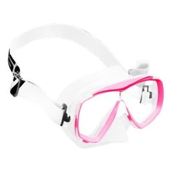 Cressi Estrella Diving Mask White Pink With Clear Lenses Kids