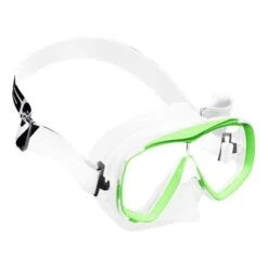 Cressi Estrella Diving Mask White Green With Clear Lenses Kids