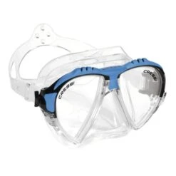 Cressi Matrix Diving Mask White Blue Black With Clear Lenses