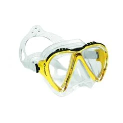 Cressi Lince 2 Diving Mask White Yellow With Clear Lenses