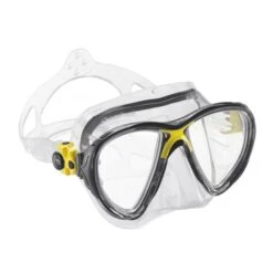 Cressi Evo Big Eyes Diving Mask White Yellow Black With Clear Lenses