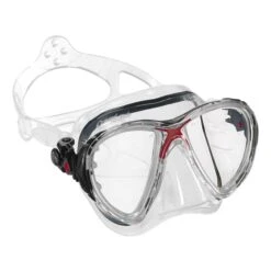 Cressi Evo Big Eyes Diving Mask White Red With Clear Lenses