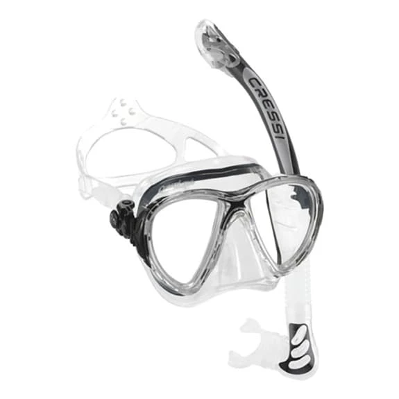 Cressi Evo Big Eyes + Alpha Ultra Dry Set White Grey Black