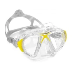 Cressi Nano Diving Mask White Yellow With Clear Lenses