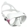Cressi Calibro Diving Mask White Pink With Clear Lenses