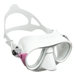 Cressi Calibro Diving Mask White Pink With Clear Lenses