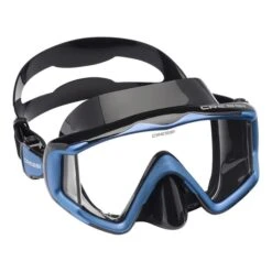 Cressi Liberty Diving Mask Black Blue With Clear Lenses