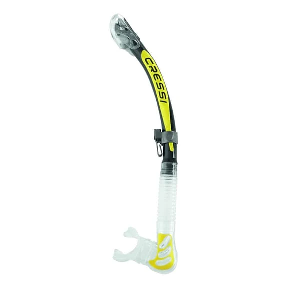 Cressi Alpha Ultra Dry Snorkel White Yellow Black