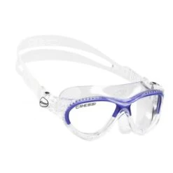 Cressi Cobra Swimming Goggles White Blue With Clear Lenses Kids