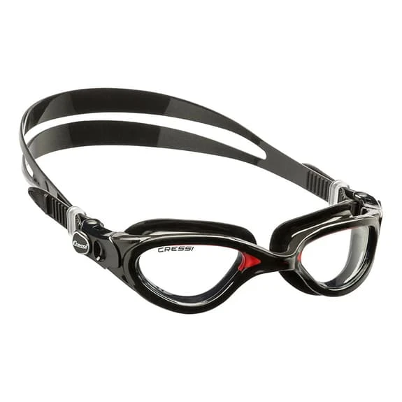 Cressi Flash Swimming Goggles Black With Clear Lenses