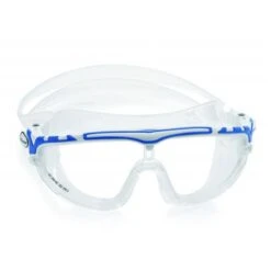 Cressi Skylight Swimming Goggles White Blue With Clear Lenses