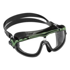 Cressi Skylight Swimming Goggles Black Green With Clear Lenses