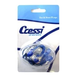 Cressi Swim Nose Clip And Earplugs Case Set Blue