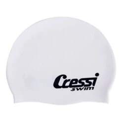 Cressi Silicone Swimming Cap White Kids
