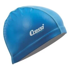 Cressi Polyurethane Swimming Cap Blue