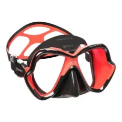 Mares X-Vision Ultra Liquidskin Scuba Diving Mask Black Red With Clear Lenses