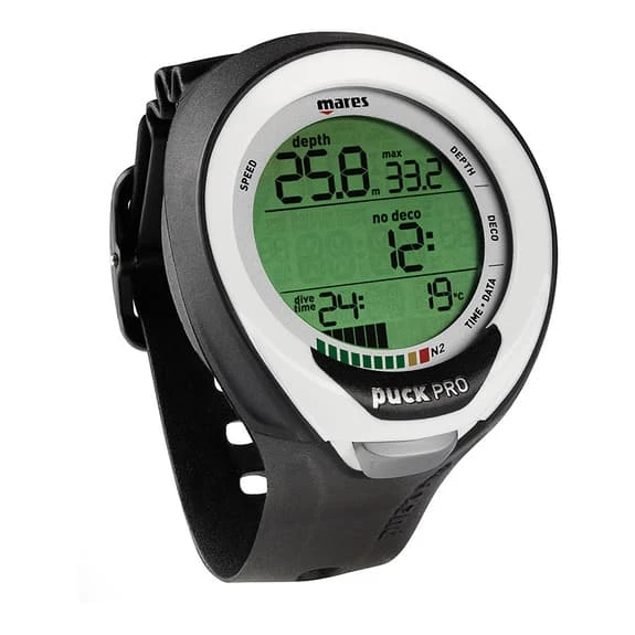Mares Puck Pro + Dive Computer Black White