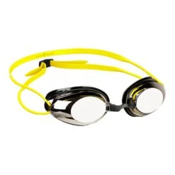 Mad Wave Honey Swimming Goggles Yellow Black With Mirror Lenses