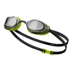 Swimming Goggles Nike Vapor Black Green With Clear Lenses Grey