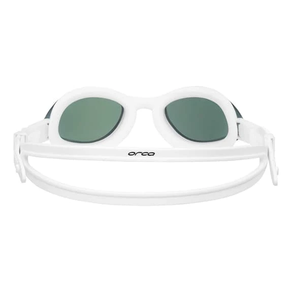 ORCA Killa 180 Swimming Goggles White With Navy Blue Clear Lenses - Image 2