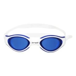 Orca Killa Vision Swimming Goggles White With Electric Blue Clear Lenses